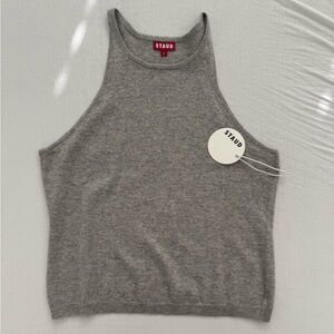 NWT STAUD Heather Gray Knit Tank Large